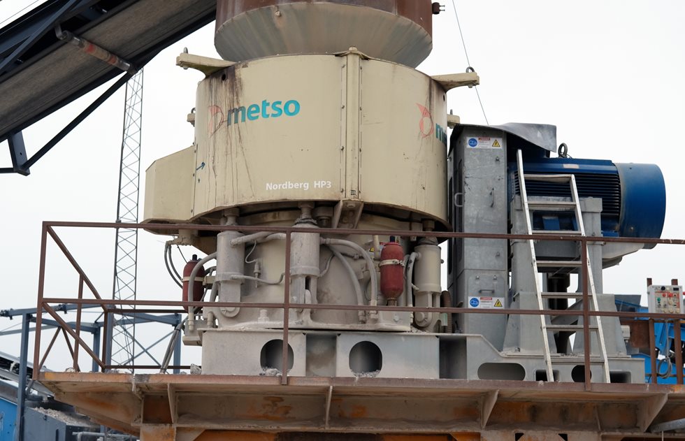 Roskilde Sten & Grus operates in a stationary installation Metso’s Nordberg HP3 cone crusher