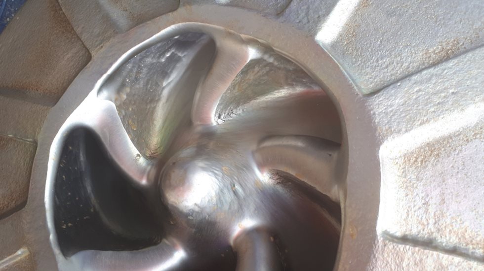 Close up image of a wear part for slurry pumps.