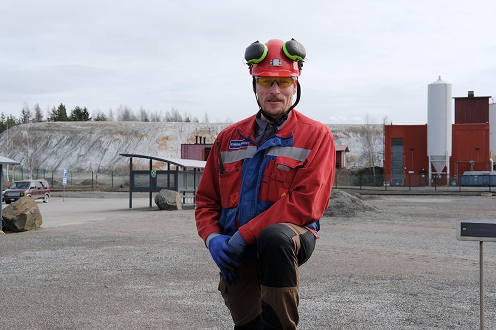 Janne Mykkänen, maintenance technician at Pyhäsalmi Mine