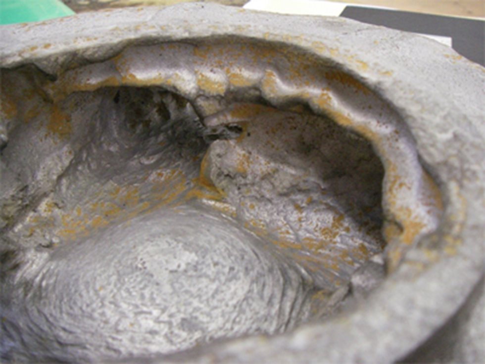 Example image of pump worn due to corrosion.